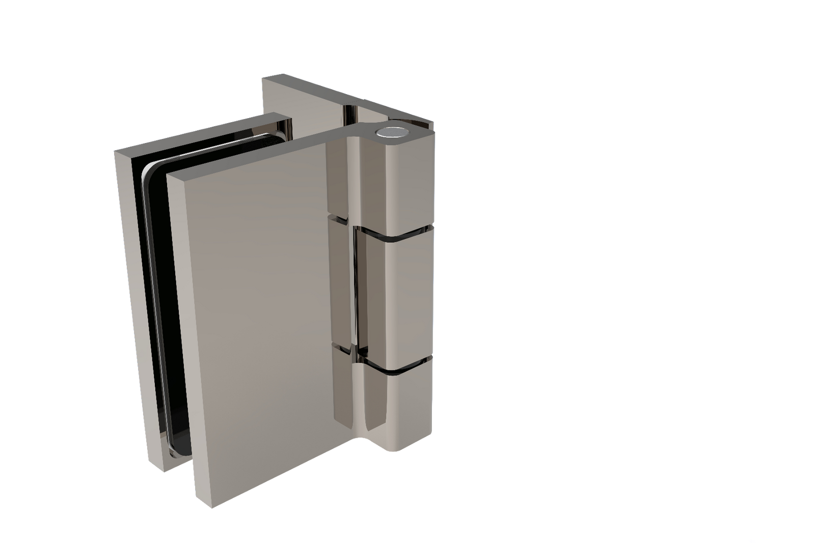 Anschlagband 90° Glas-Wand Edelstahl, Hauptansicht