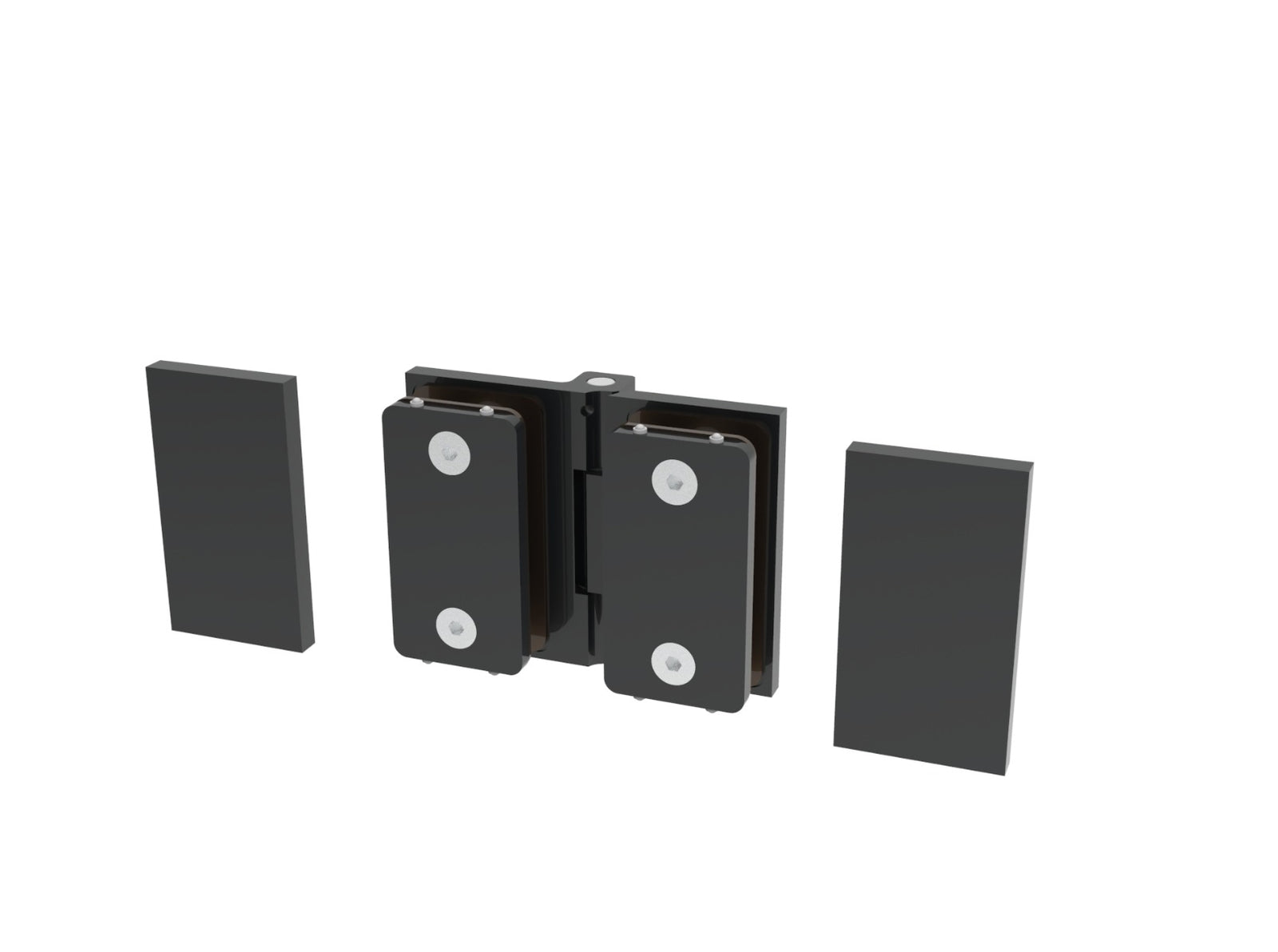 Anschlagband 180° Glas-Glas, Seitenansicht