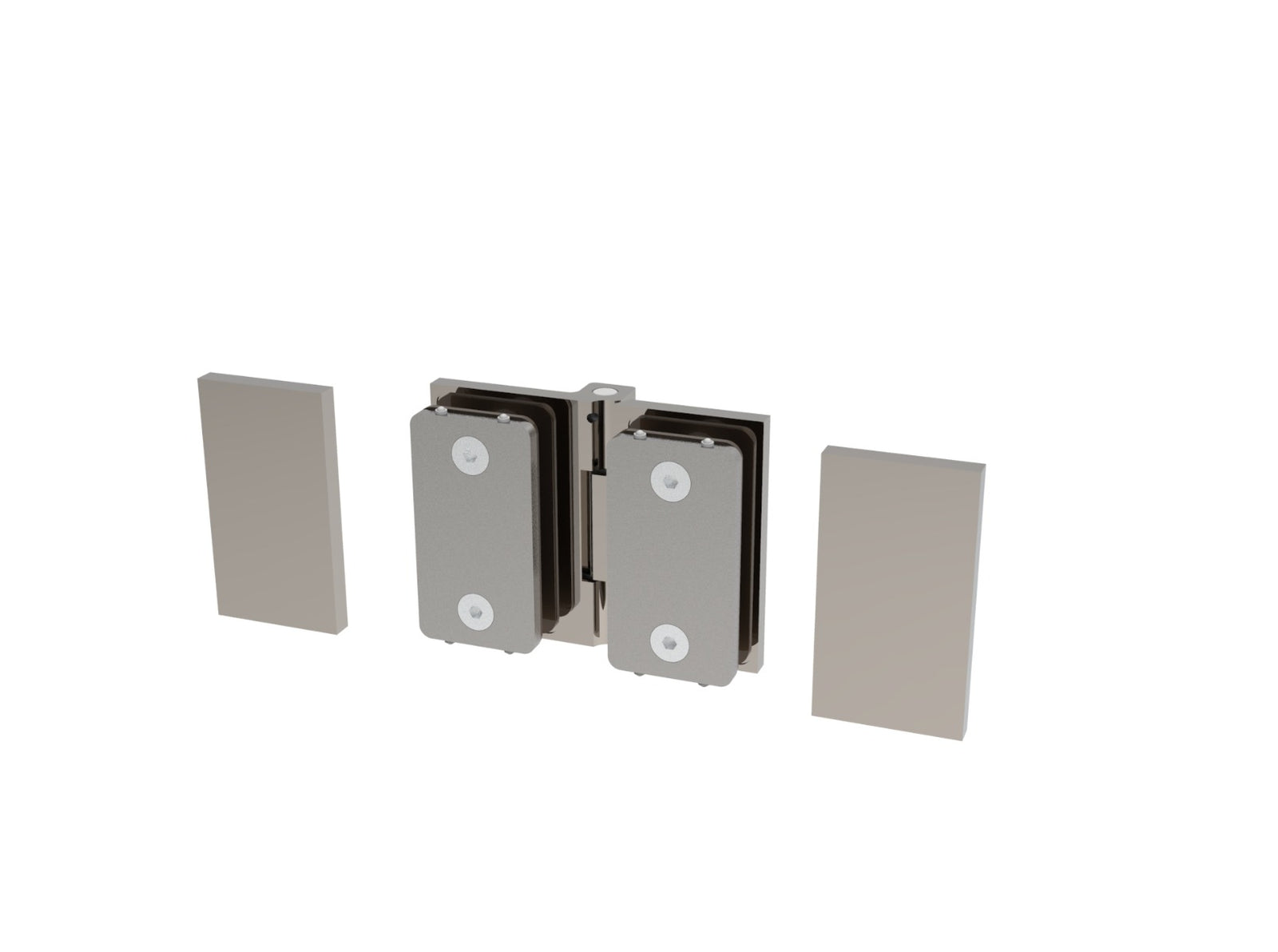 Anschlagband 180° Glas-Glas, Seitenansicht 2