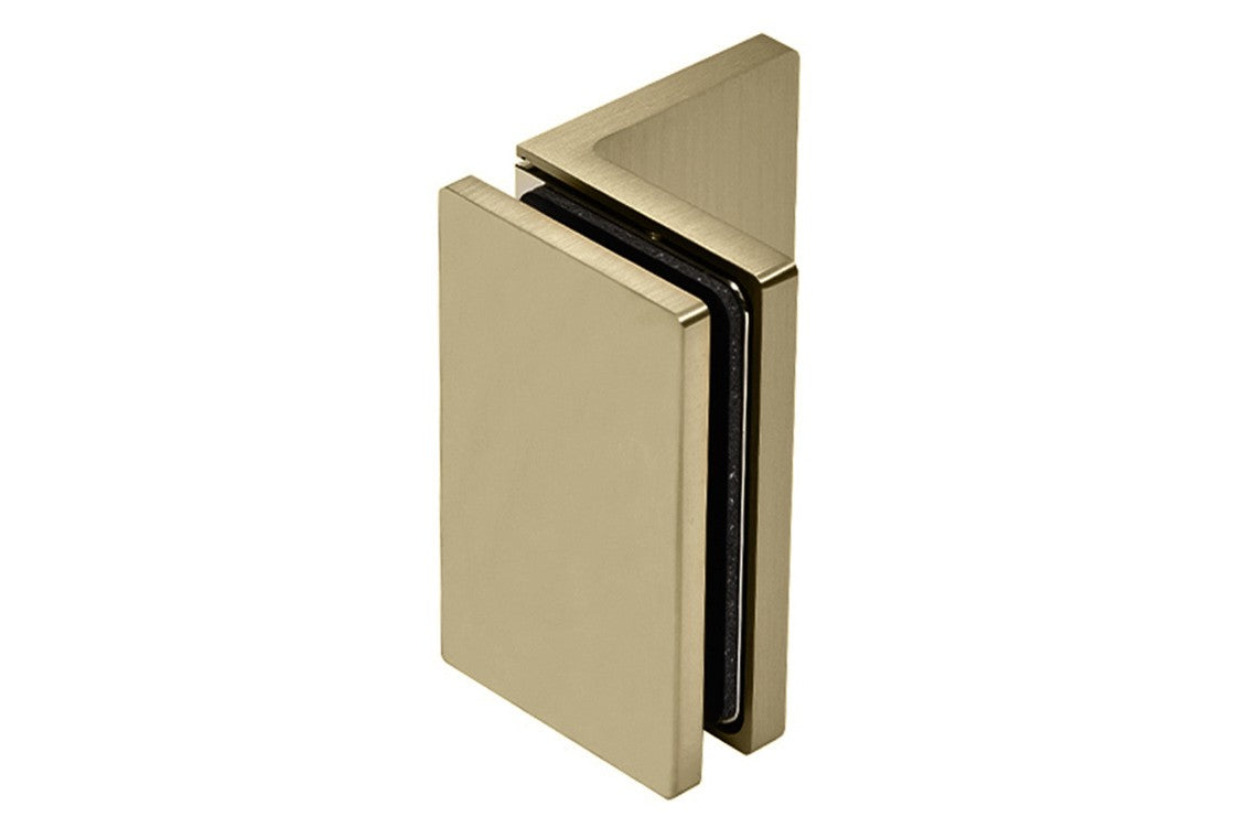 COMO Wandwinkel 90° Glas-Wand, Bronze matt gebürstet, Seitenansicht