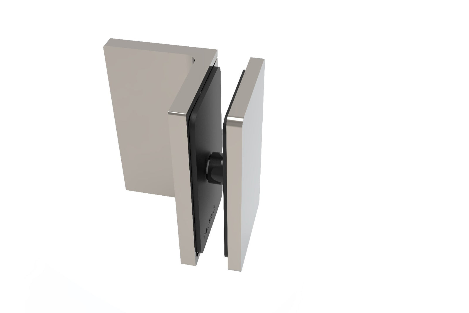 COMO Wandwinkel 90° Glas-Wand, Chrom poliert glänzend, Seitenansicht