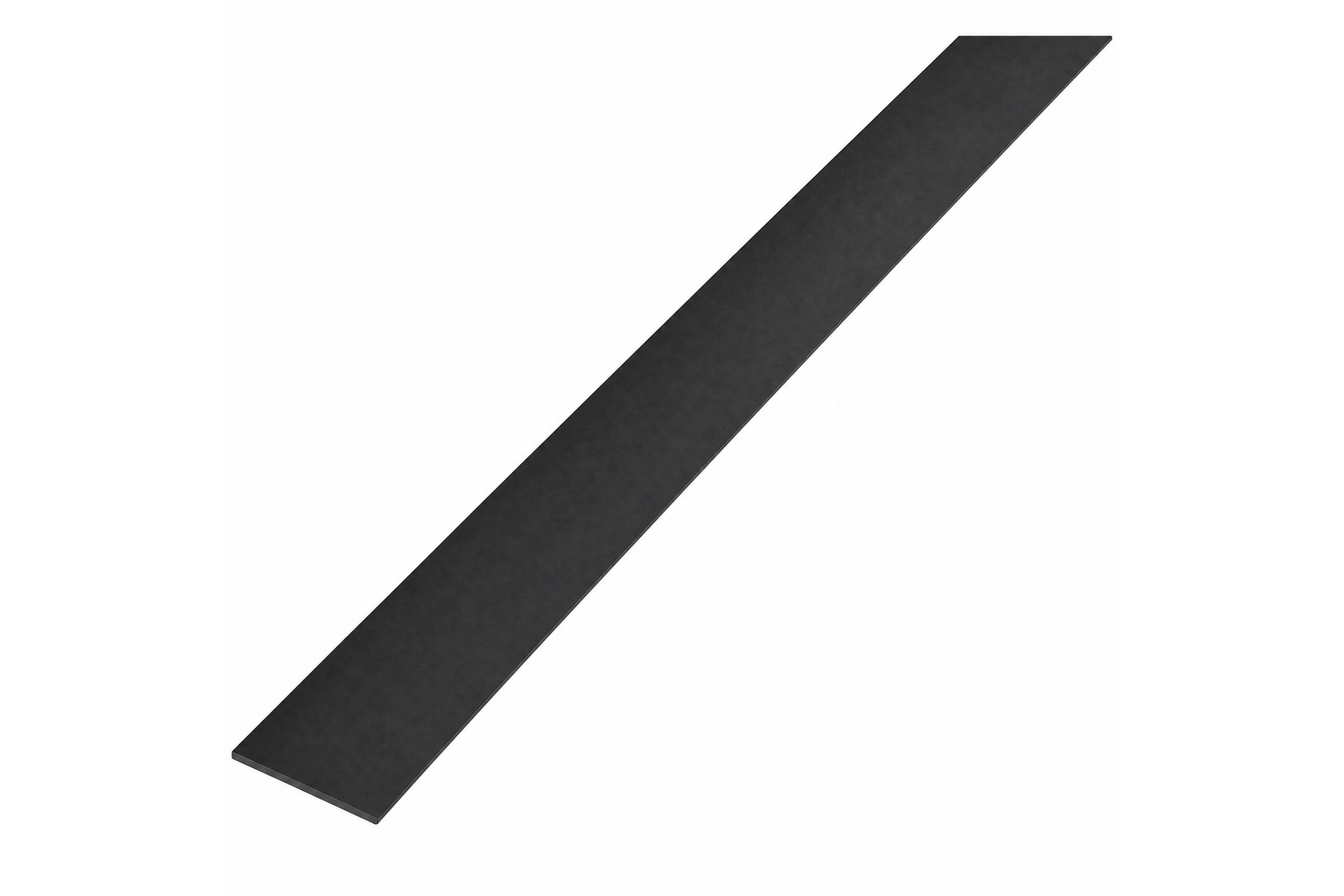 Loft-Flachprofil Aluminium 19 mm, 2,4 m, Schwarz matt, Art.Nr. EUFB19MBL