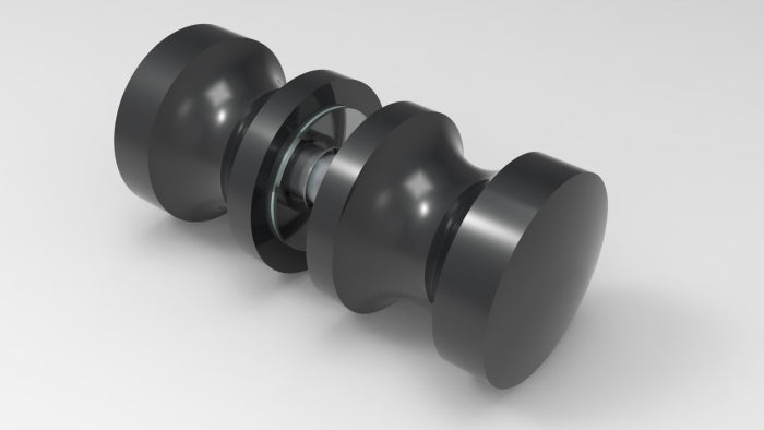 Dusch-Türgriff EUSDK1 – rund Ø 30 mm Messing, 6–12 mm Glas, 11 Oberflächen