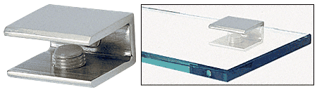 Glasablage-Halter Dusche quadratisch in Chrom poliert
