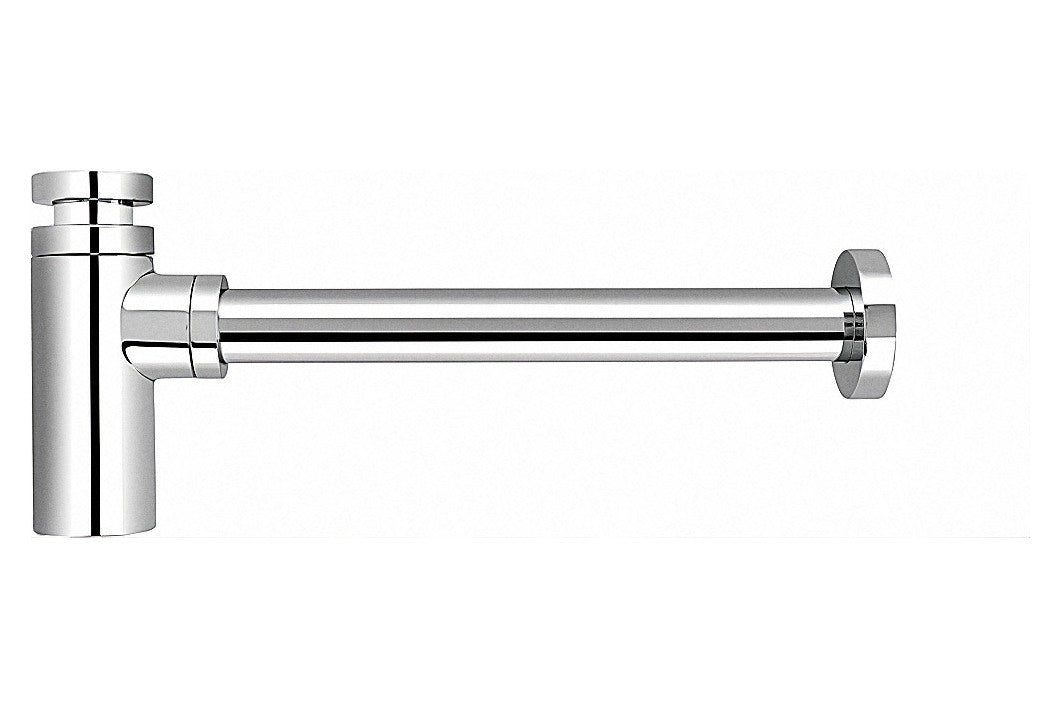 FORMAT Design-Flaschensiphon Waschtisch chrom, runde Bauform