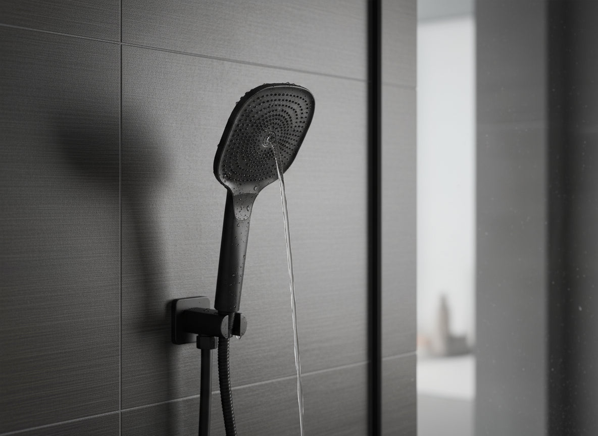 Vigour Handbrause V3 softedge schwarz matt – 3 Strahlarten, 130 mm, Antikalk – Art.Nr. V32HB3ESM