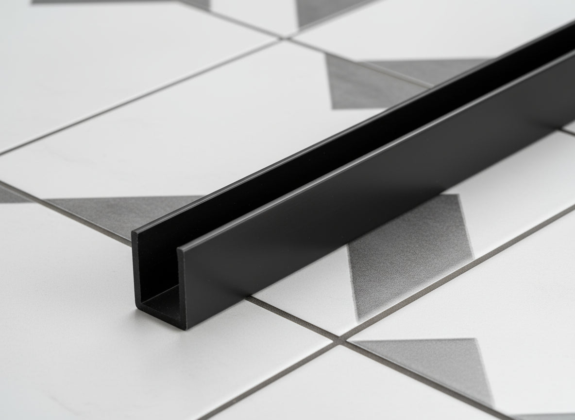 Alu-U-Wandprofil zur innenseitigen Silikonverklebung, Art.Nr. SDCD38/12