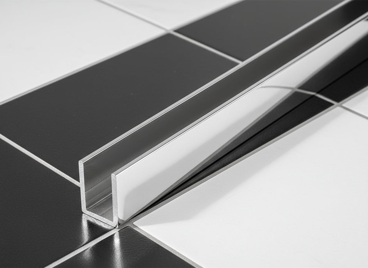 Alu U-Profil, Farbe: Chrom glanz, zur innenseitigen Silikonverklebung, Art.Nr. SDCD3812