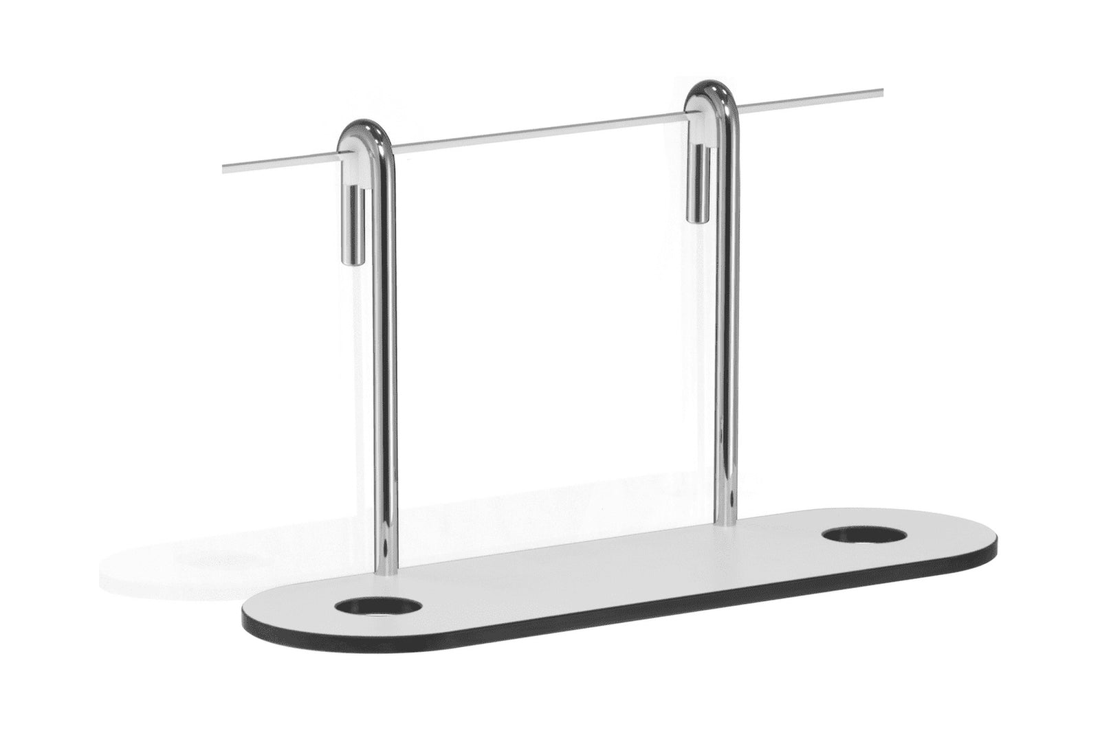 Giese Bodyguard Highbord Duschkorb – 1-fach mit Rasierer-Halter, HPL-Boden weiß, 6/8 mm Glas, Art.Nr. 30455