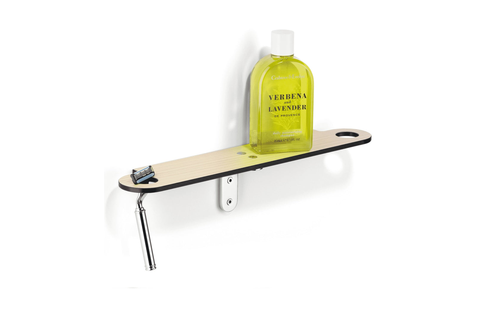 Giese Slimbord mit Rasiererhalter, Ablage HPL Holzoptik, Art.Nr. 30961