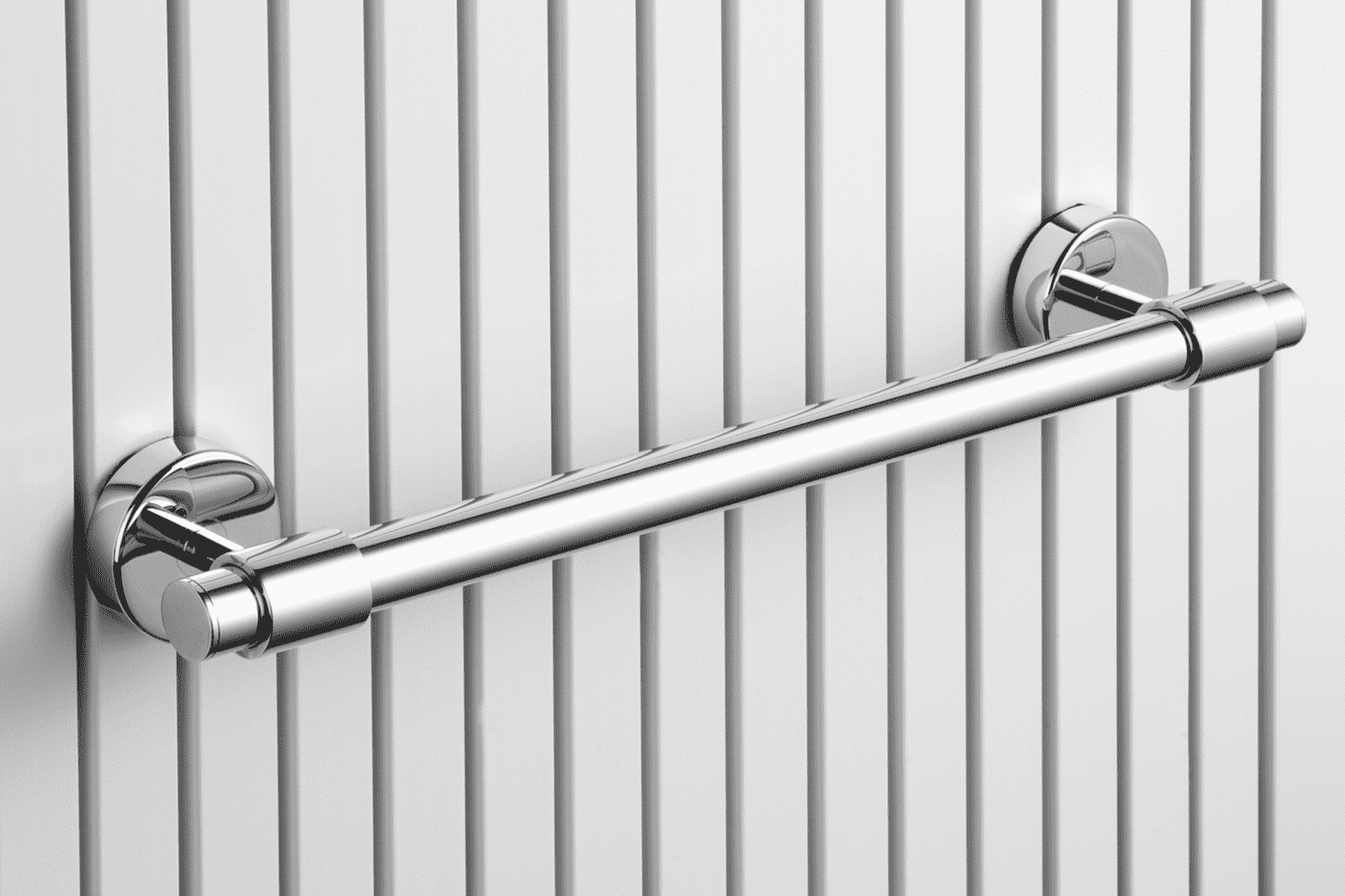 Giese Badetuchhalter rund 495 mm, Chrom glanz, Magnetbefestigung am Heizkörper