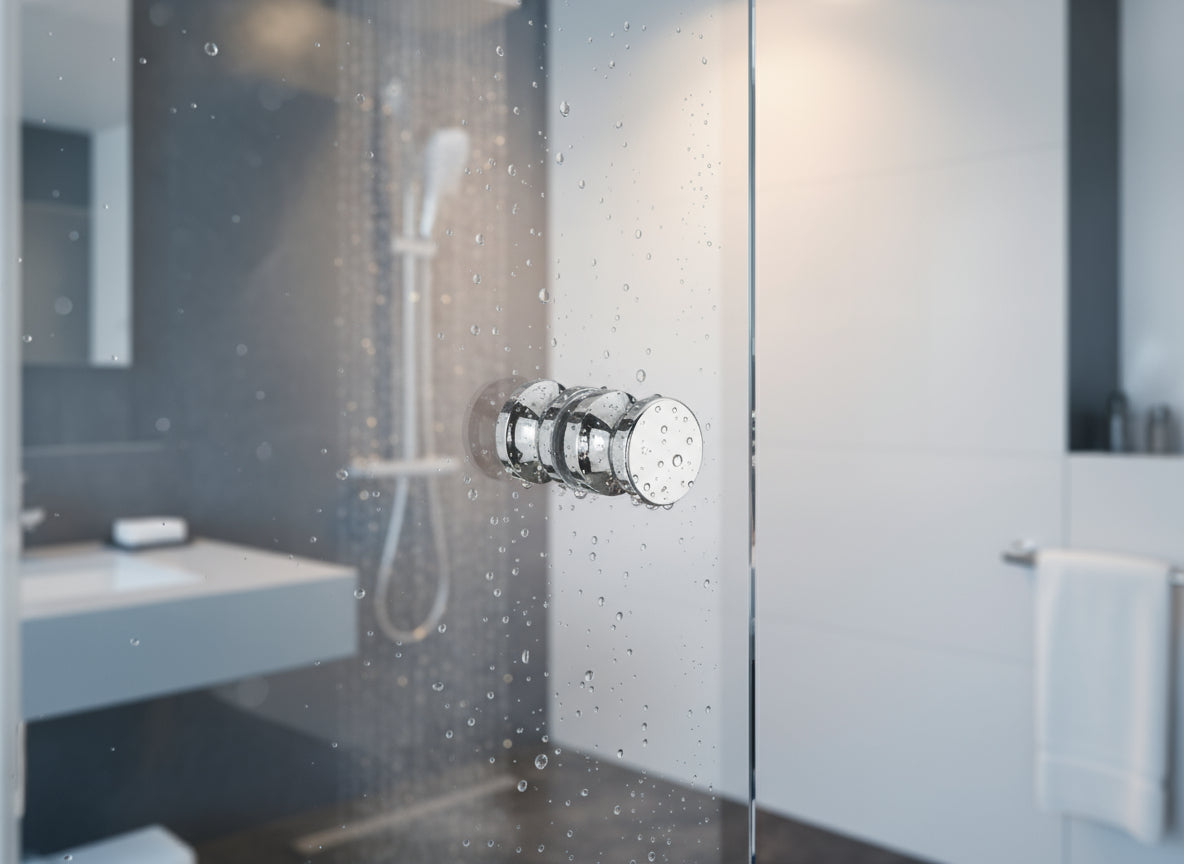 Dusch-Türgriff aus verchromtem Messing, zylindrisch mit Rille – 35 mm, Art.Nr. 6702