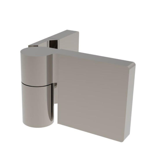 Lugano Scharnier Glas-Wand 90° Hebe-Senk, flächenbündig, Massivmessing, 8/10 mm ESG, Art.Nr. LUG044