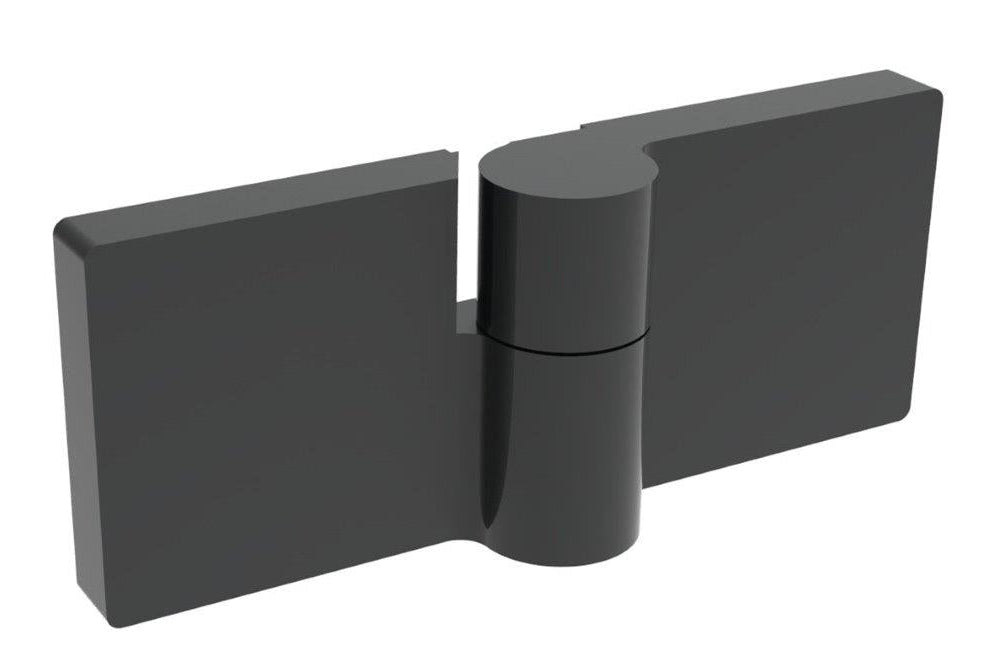 Lugano Scharnier Glas-Glas 180° Hebe-Senk, flächenbündig, Massivmessing, 8/10 mm ESG, Art.Nr. LUG180