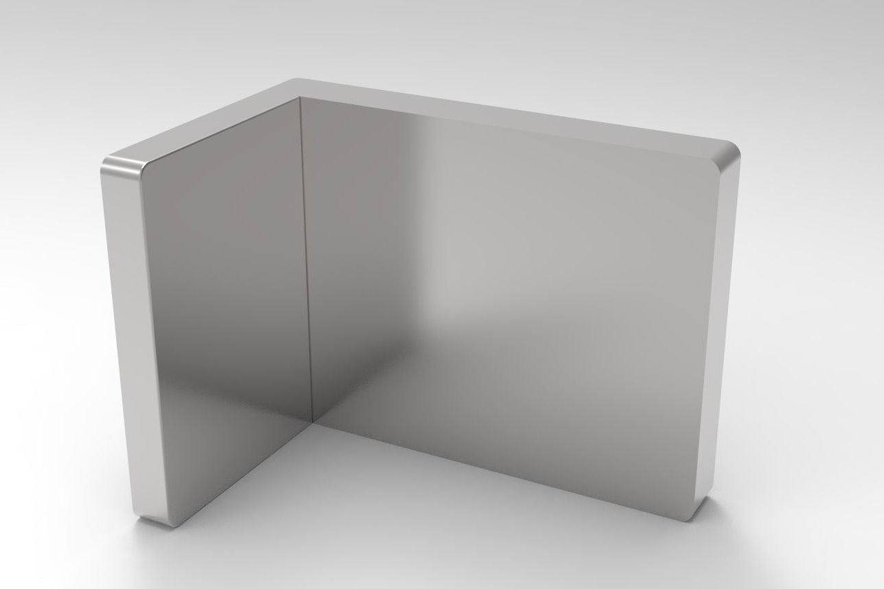 Serie Lugano – Winkelhalter Wand/Glas 90° flächenbündig | Art.-Nr. LU90S(A)