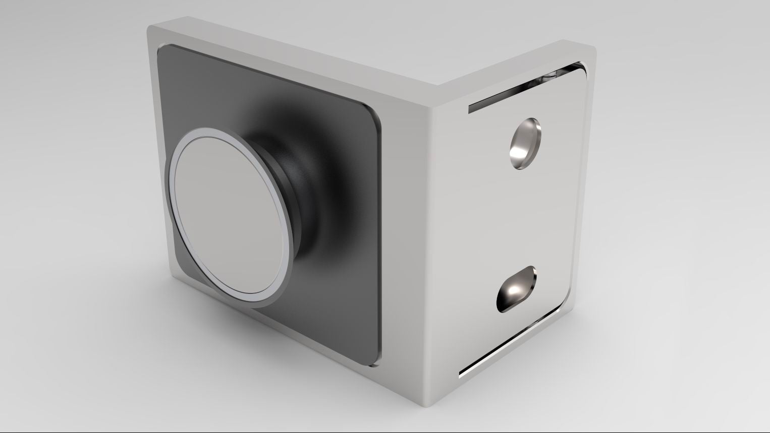 Serie Lugano – Winkelhalter Wand/Glas 90° flächenbündig | Art.-Nr. LU90S(A)