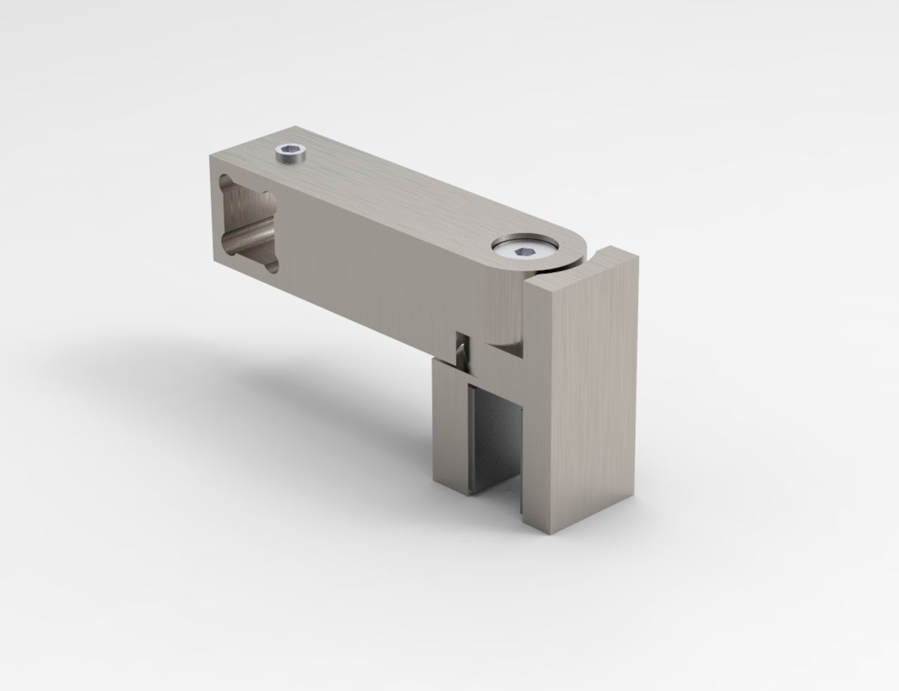 T-Verbinder eckig 12 mm, Edelstahl gebürstet