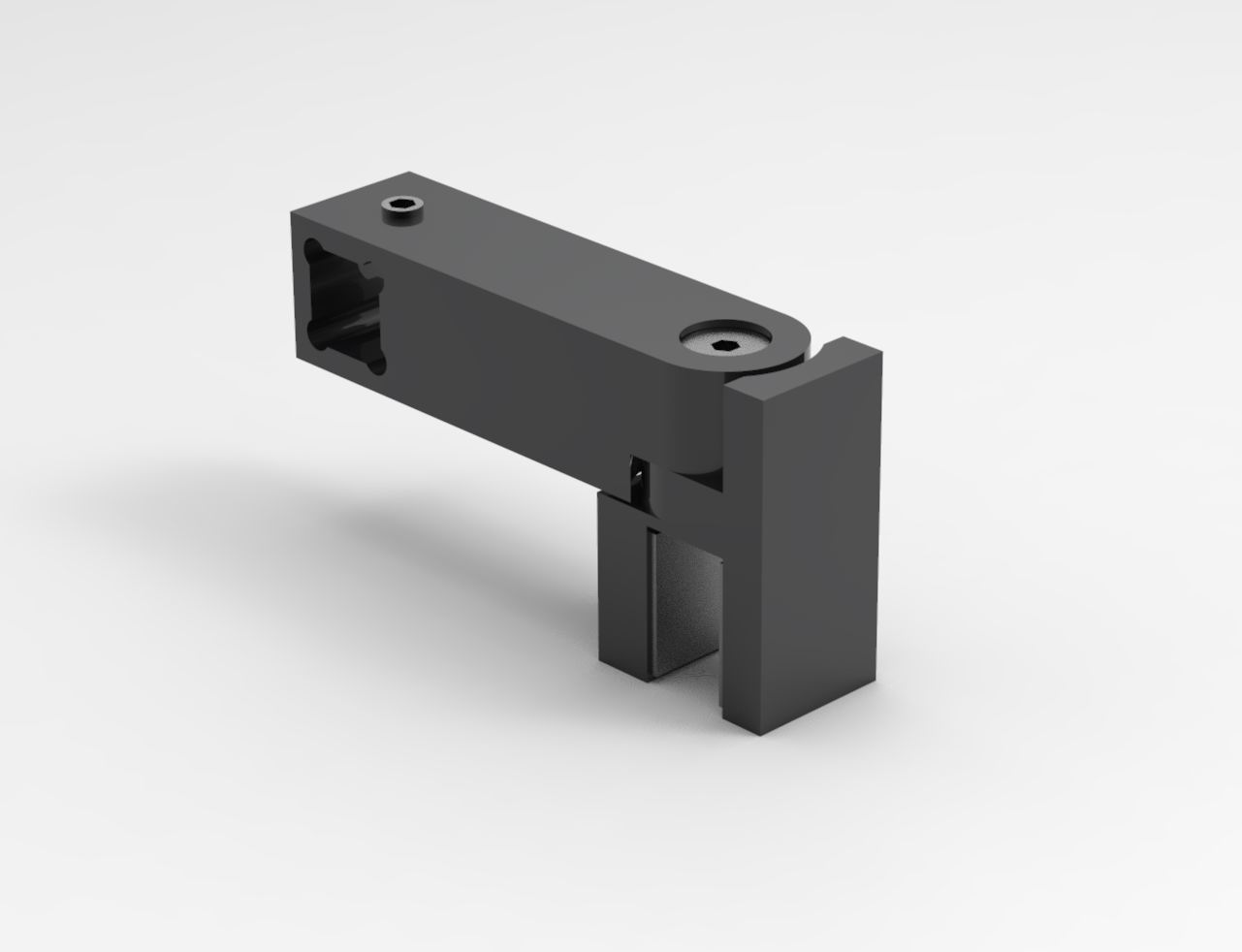 T-Verbinder eckig 12 mm, Schwarz matt