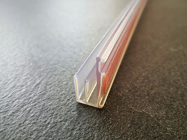 Trägerprofil PML2500 – Kunststoff selbstklebend, transparent, 200/249 cm