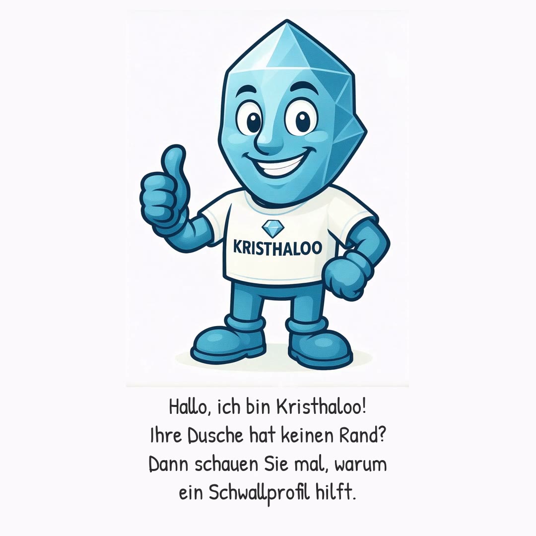 Erklärvideo mit Kristhaloo: Warum braucht meine bodenebene Dusche ein Schwallprofil? Wanne mit Rand, Boden ohne Schwelle, Dichtung und Profil, Schiebetür