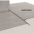 Fliesen-Winkelprofil mit Gefällekeil – Edelstahl, Abverkauf 98/120/148 cm