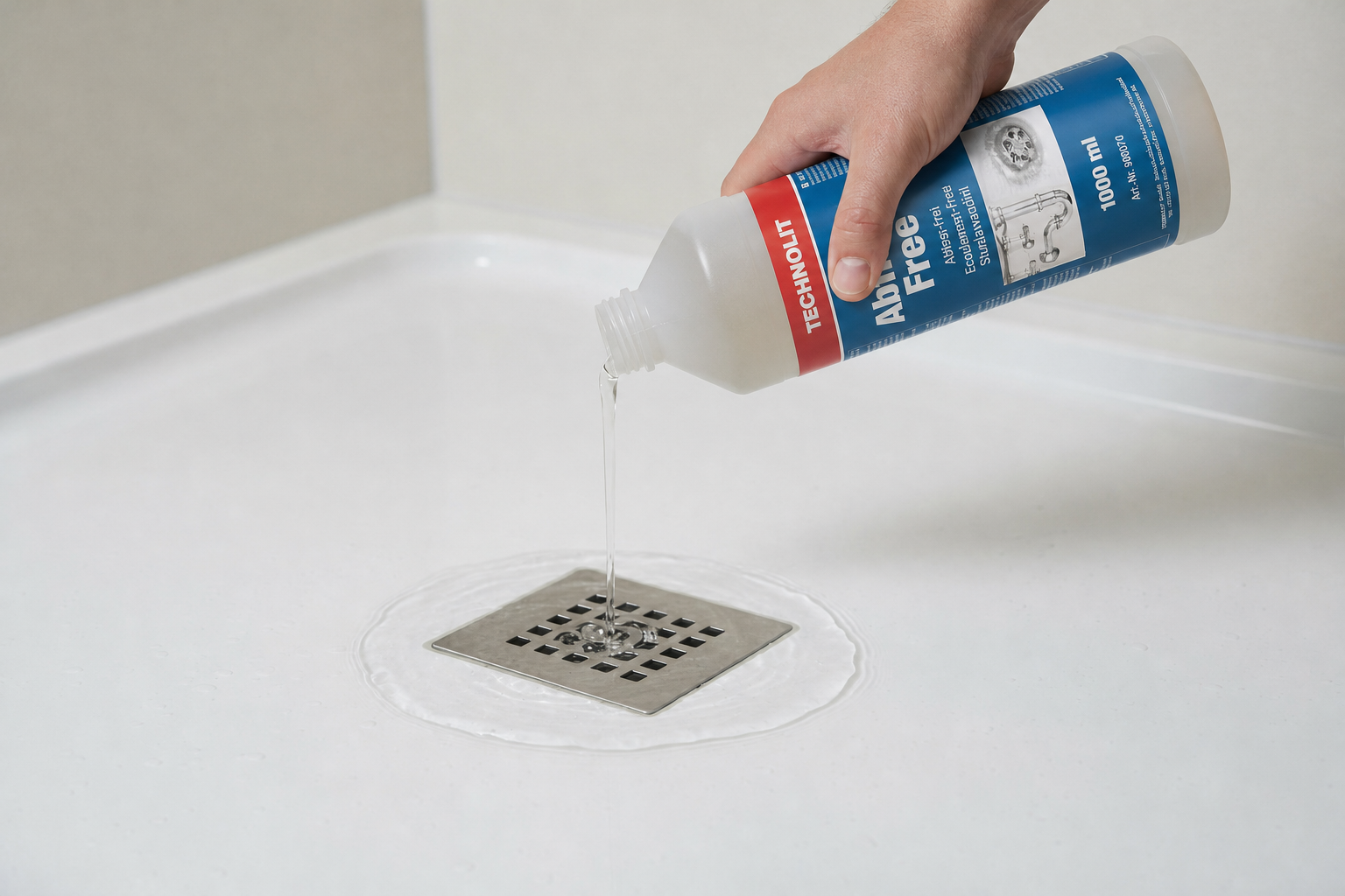 Technolit Abfluss-Free Rohrreiniger, chlorfrei und materialschonend, 1 Liter, Ansicht 3
