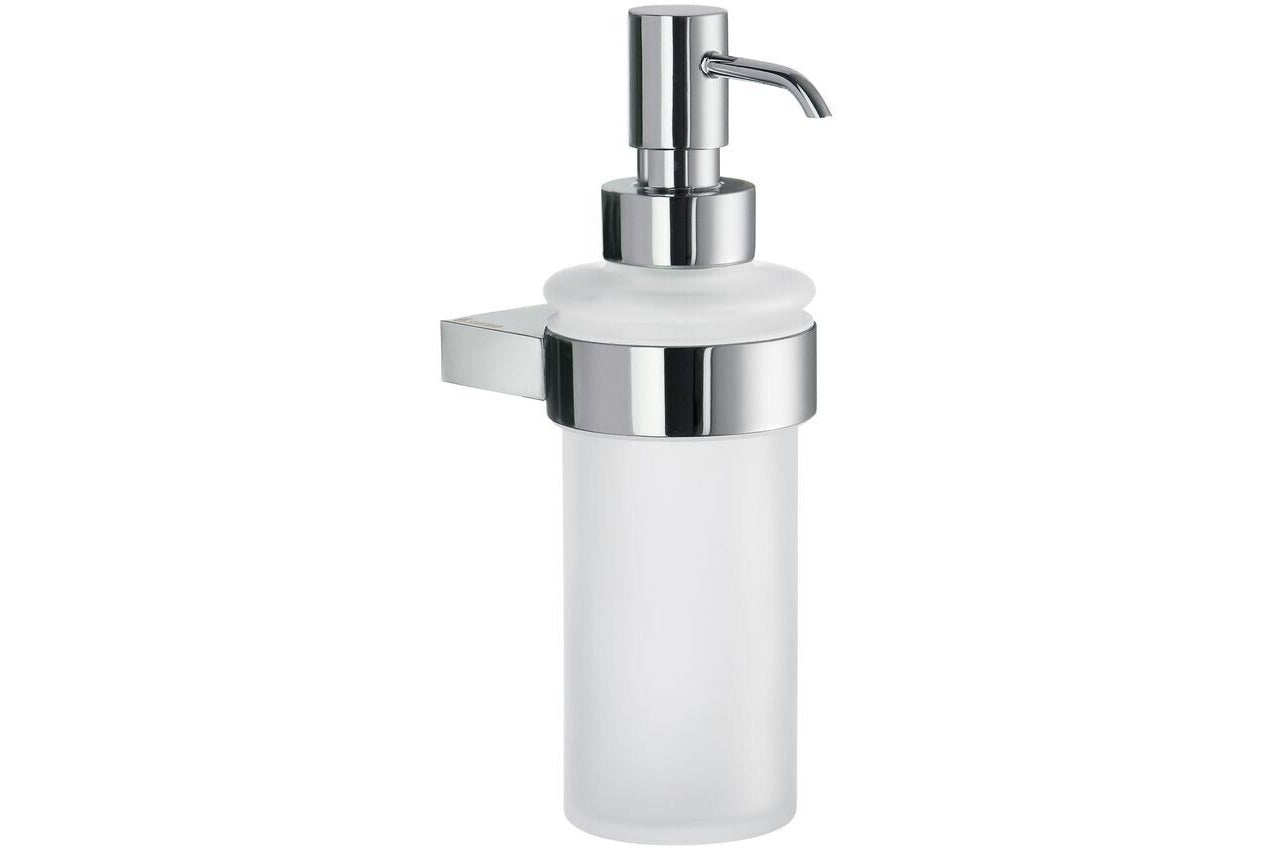 Seifenspender, Chrom poliert, Mattglas