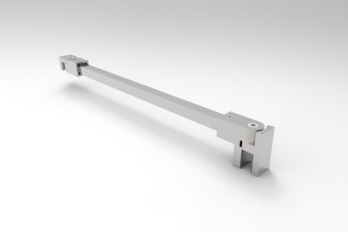 Stabilisierungsstangen-Set quadratisch – 1200 mm, 12x12 mm, flexibel für 8-10 mm Glas – Art.Nr. SQ1212SET