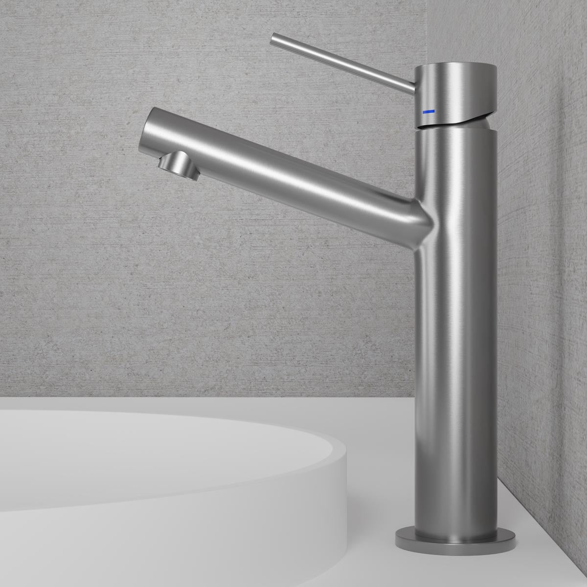 ScandTap Vector Medium Waschtischarmatur, Edelstahl gebürstet, Originalfoto