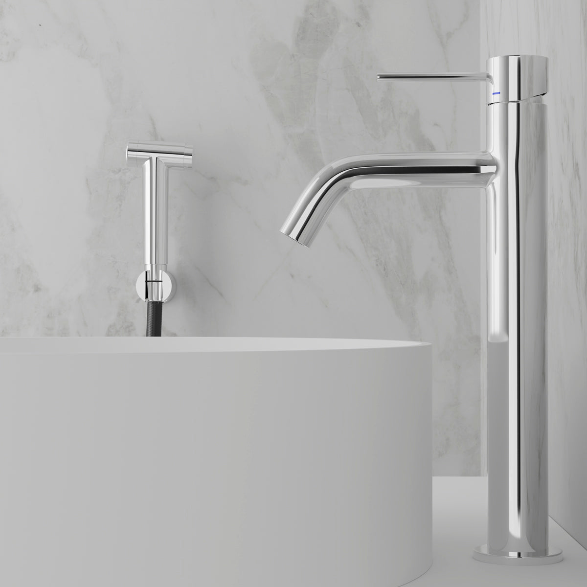 ScandTap Voyage High B Waschtischarmatur mit Bidet-Düse, Classic