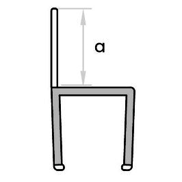 Duschlippendichtung gerade weiche Lippe 180° – Für 6 oder 8 mm Glas – Art.Nr. 003