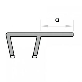 Überlappungsdichtung mit 90°-Lippe – Für 6 oder 8 mm Glas – Art.Nr. 004