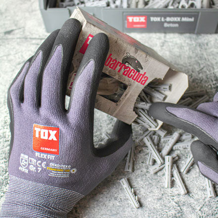 TOX Arbeitshandschuh Flex Fit – Nylonfeinstrick, S bis XL