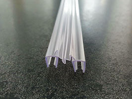 Verbindungsdichtung aufsteckbar Glas-Glas mit langer Lippe – Für 6 oder 8 mm Glas – Art.Nr. 006A