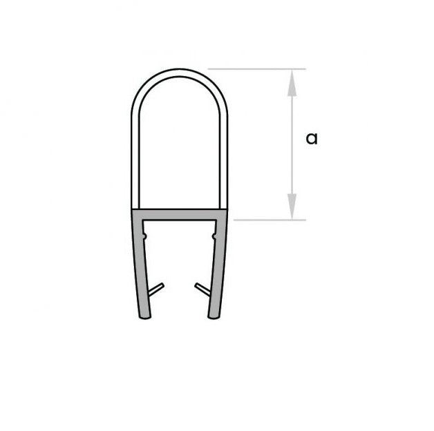 Balgdichtung mit 12 mm Ballon – Für 6 oder 8 mm Glas, Lücken 12-14 mm – Art.Nr. 007A1