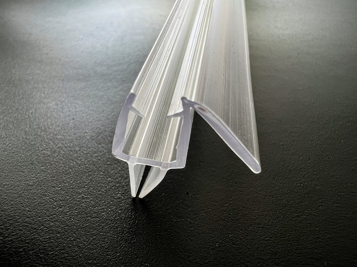 Duschdichtung mit doppelter Dichtlippe und Wasserabweiser – Für 6 oder 8 mm Glas – Art.Nr. 009B1