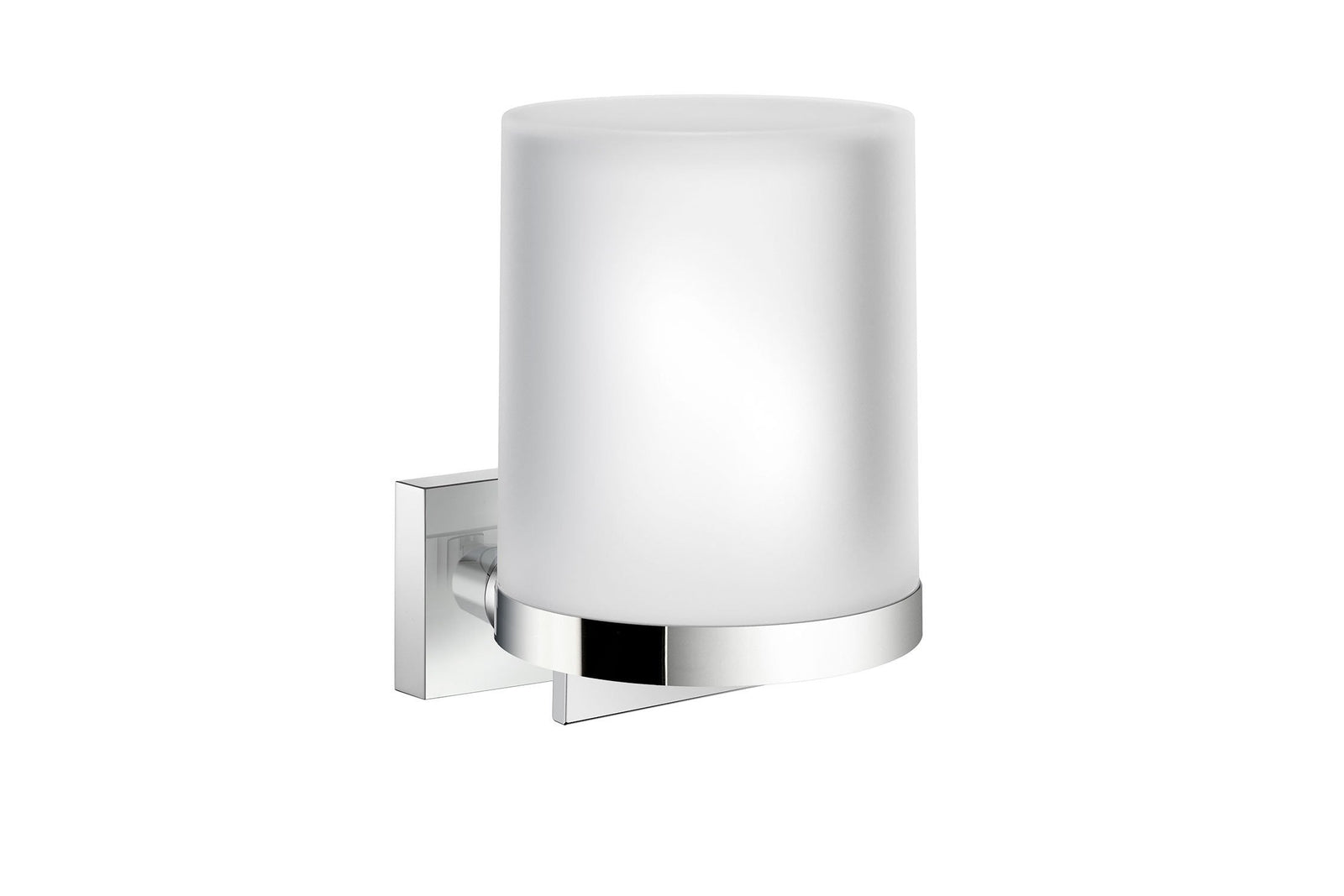 HOUSE Seifenspenderhalter mit Mattglas-Spender Wandmodell, Oberfläche Chrom poliert
