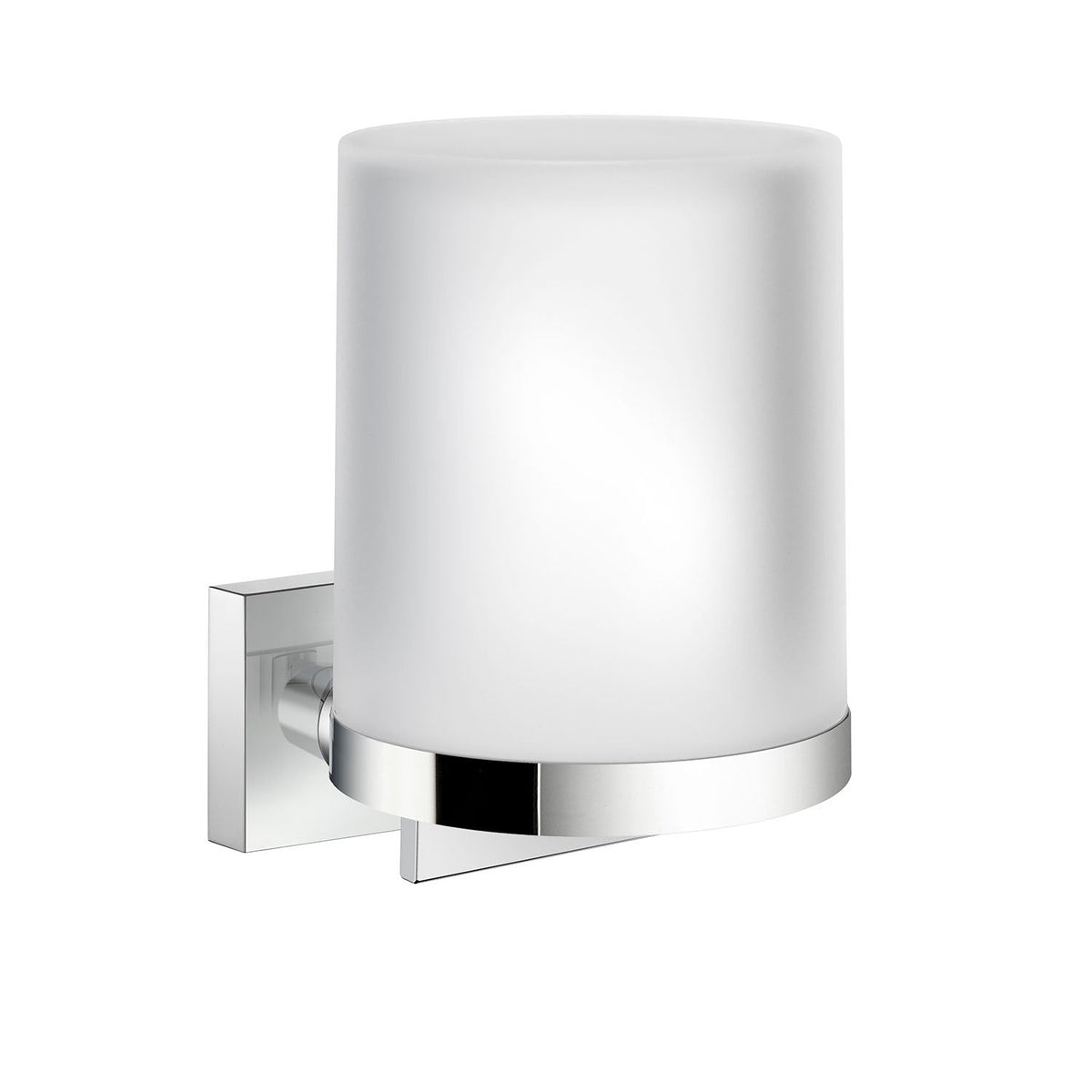 HOUSE Seifenspenderhalter mit Mattglas-Spender Wandmodell, Oberfläche Chrom poliert