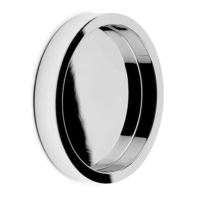 Griffmuschel aus Edelstahl für Glastüren, selbstklebend, Ø 65 mm / 55 mm