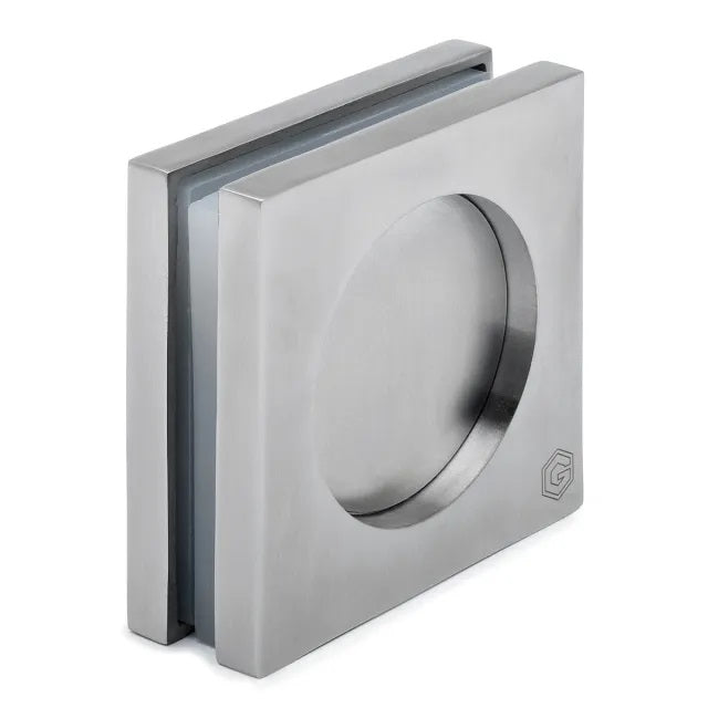 Griffmuschel – quadratisch, Edelstahl, zum Verschrauben, Ø 65/45 mm