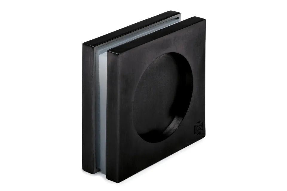Griffmuschel, quadratisch Ø 65/45 mm V2A verschraubt, 8–12 mm Glas, Ansicht 8