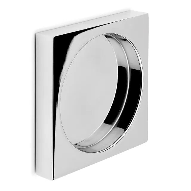 Griffmuschel – quadratisch, selbstklebend, aus V2A Edelstahl, für Glastüren