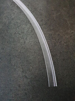 Gebogene Dusch-Türdichtung für Viertelkreisduschen mit 20 mm Dächlein – Für 6 oder 8 mm Glas – Art.Nr. 011B2.550