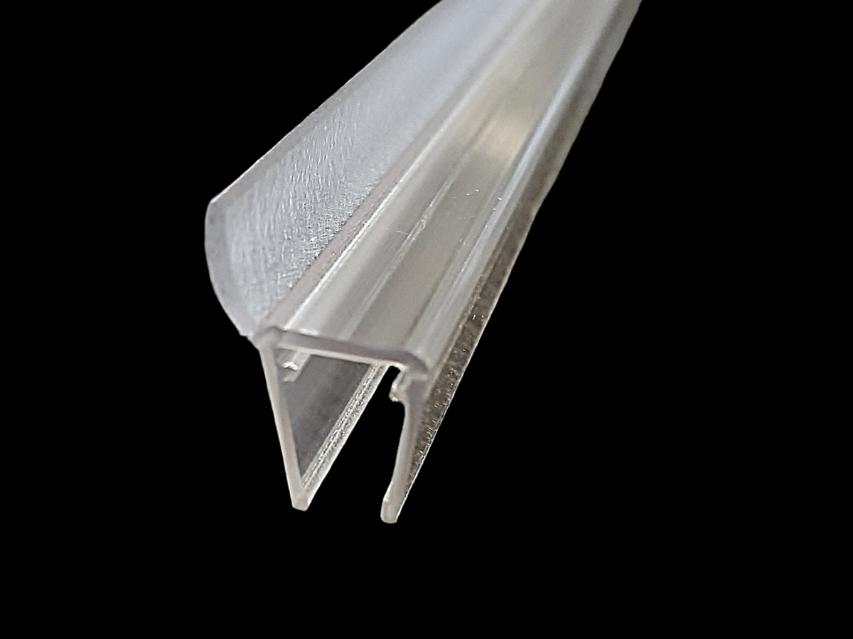 Lippendichtung 135° für Scharnierseite der Fünfeckdusche – Für 6 oder 8 mm Glas, Lücken 5-7 mm – Art.Nr. 5071