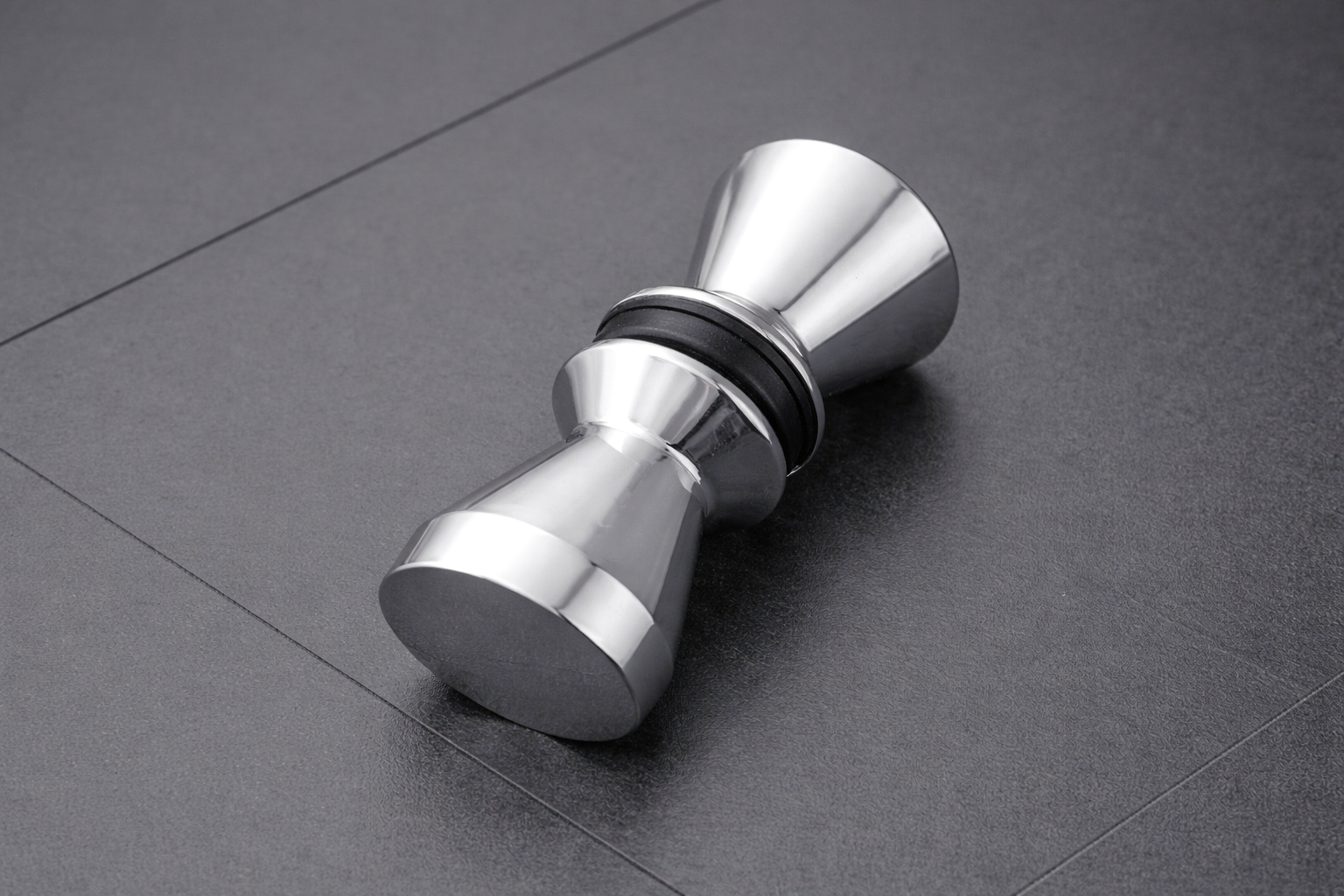 Dusch-Türgriff Kegelform – Messing verchromt, 6-8 mm Glas, ergonomisch – Art.Nr. 0510