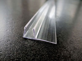 Polycarbonat-Überlappungsdichtung mit 90° Vinyl-Lippe – Für 12 mm Glas – Art.Nr. 1290