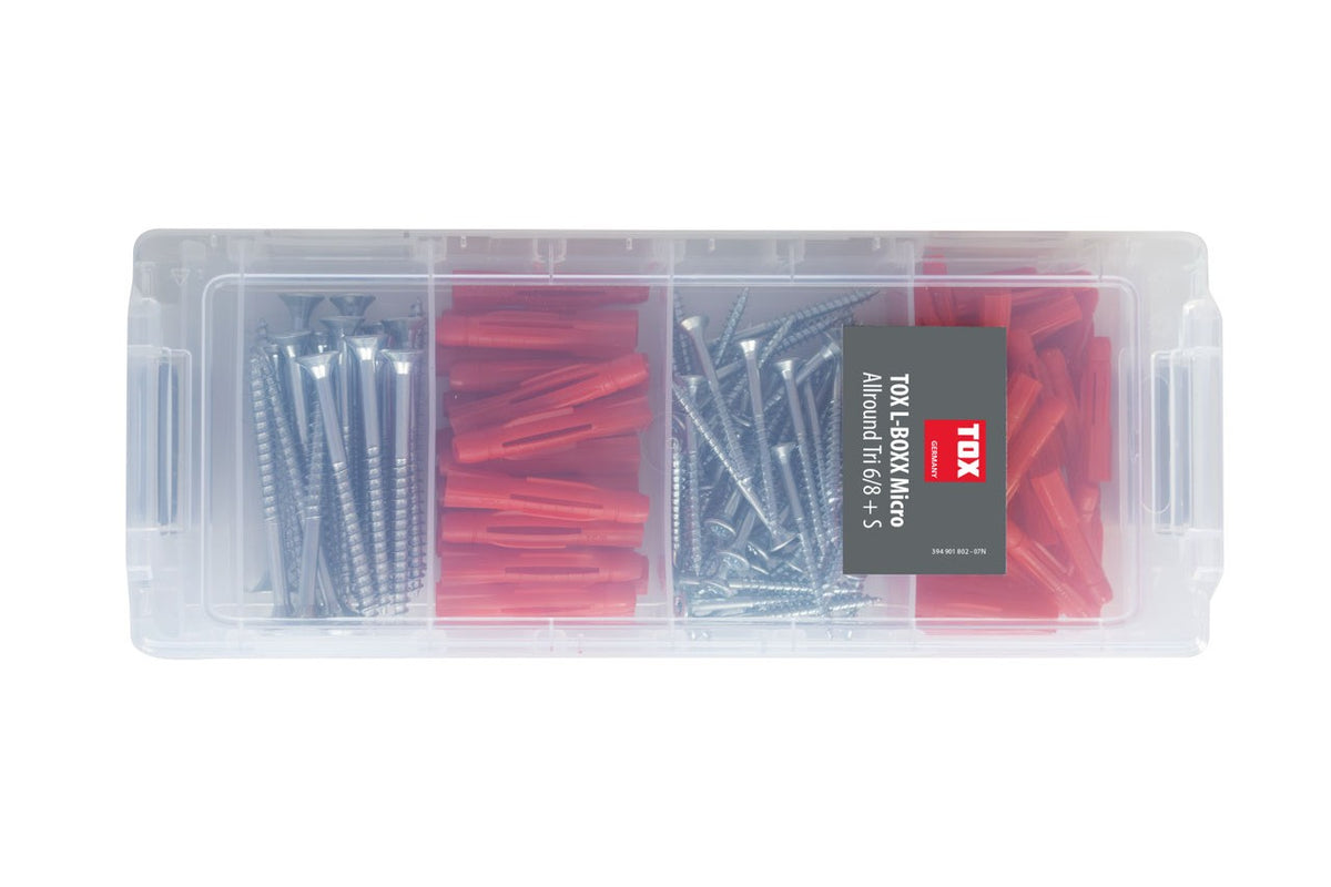TOX Dübel-Sortiment L-Boxx Micro Allround – 140-tlg.