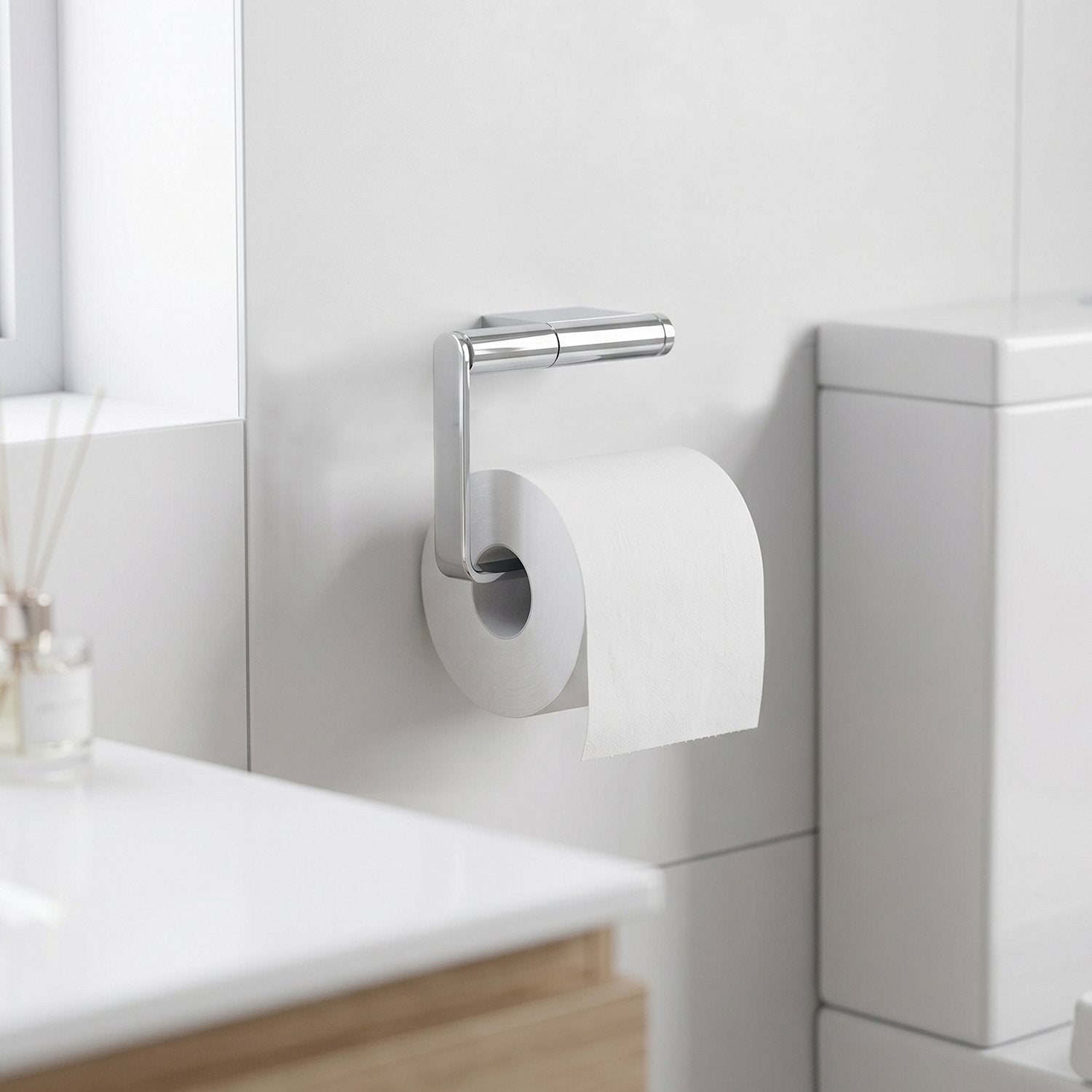 Toilettenpapierhalter, Chrom poliert, Detailansicht