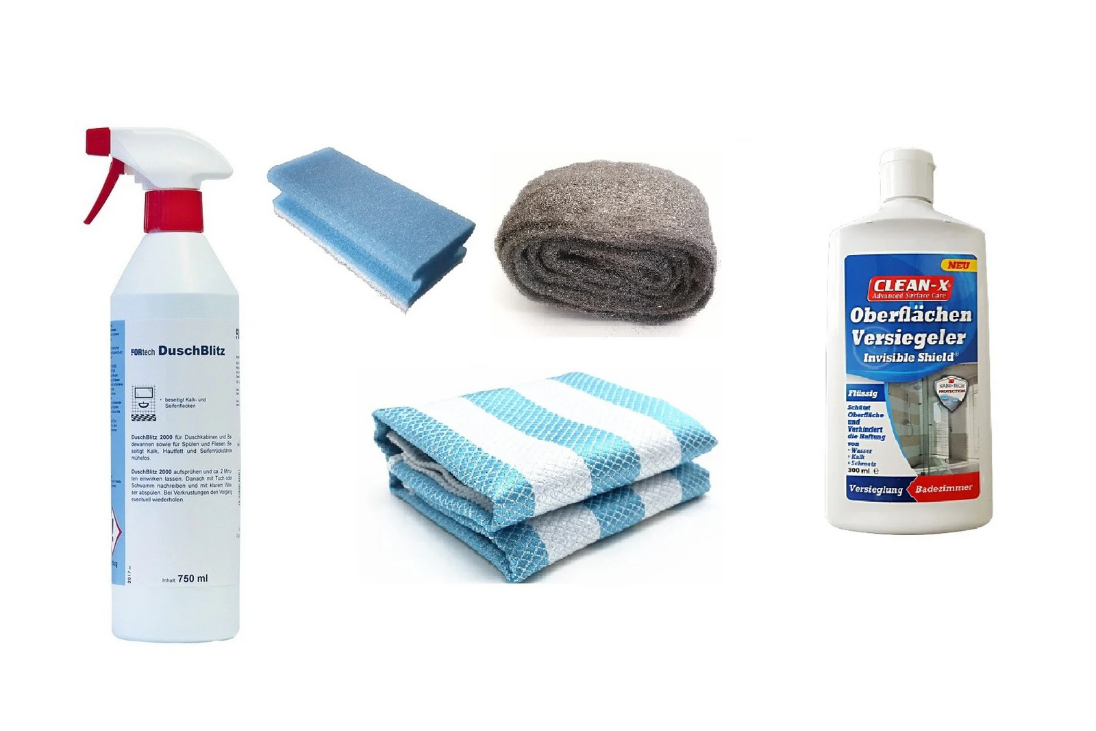 Top Reinigungs- und Schutz-Set für Duschglas – Intensivreiniger inkl. Oberflächen-Versiegeler – Art.Nr. 101123