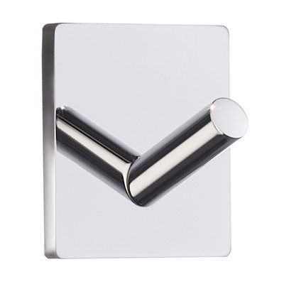 Design Haken Mini 30x30, 45x45 mm; Matt Schwarz, Edelstahl verchromt